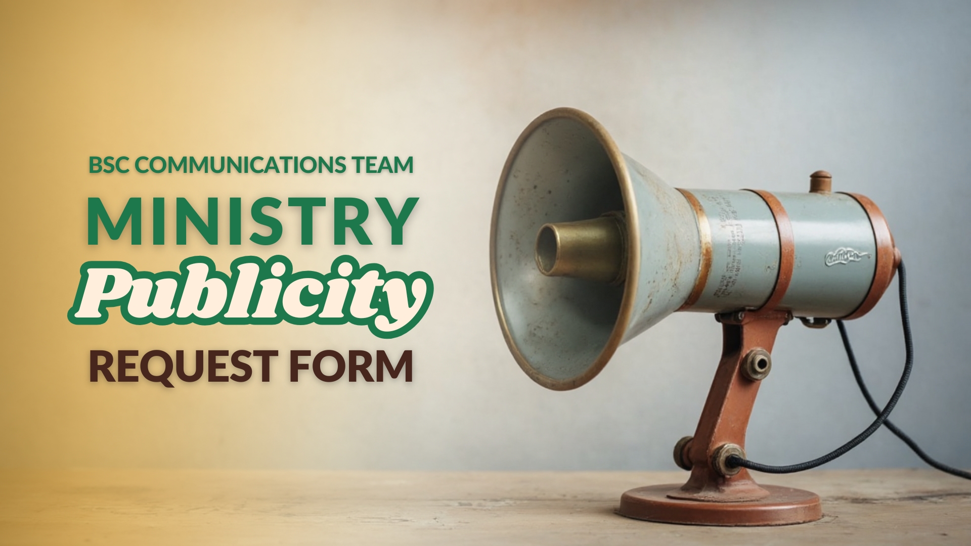 Comms Publicity Request Form