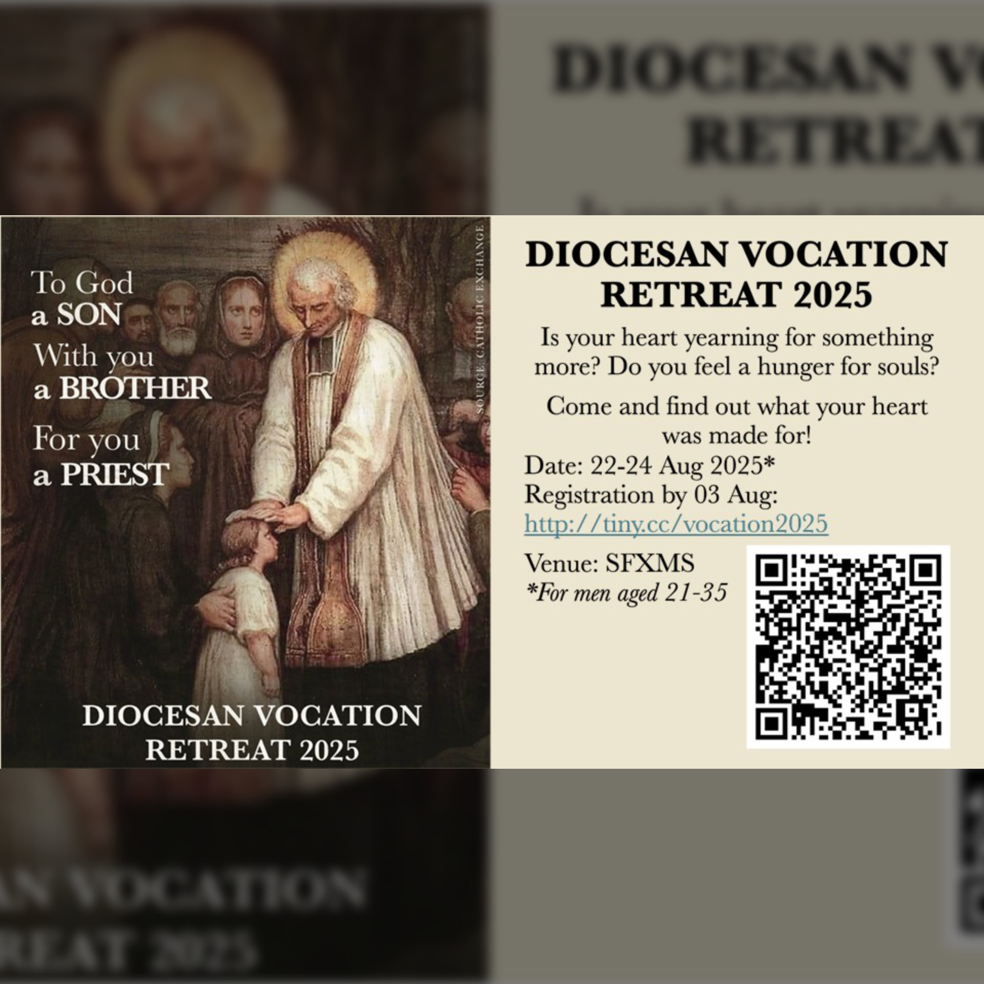 Vocation Retreat 22-24 Aug 2025