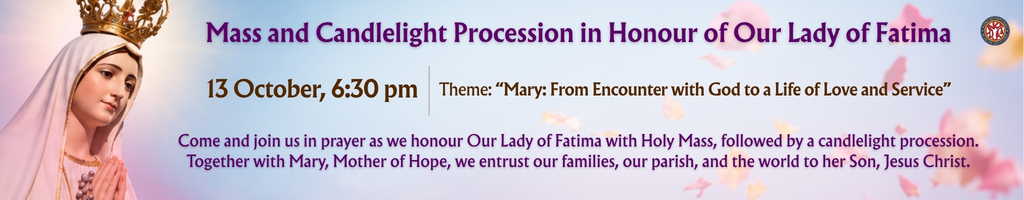 Our Lady of Fatima Mass and Procession banner v4